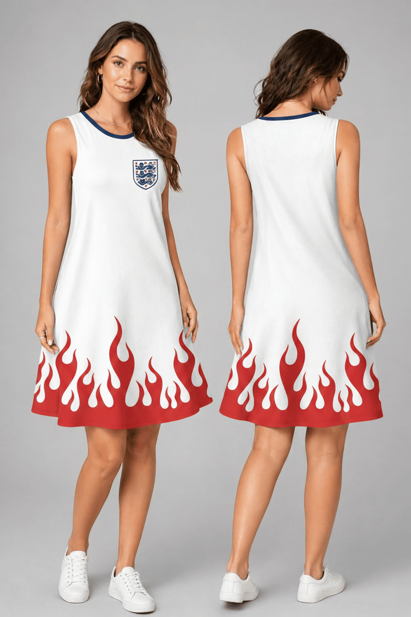 England World Cup 2026 Summer Dress Flame Dress