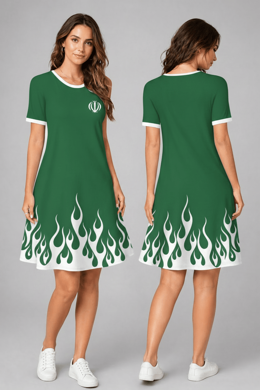 Iran World Cup 2026 Summer Dress Flame Dress