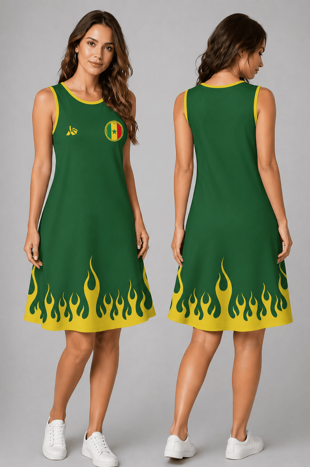 Senegal World Cup 2026 Summer Dress Flame Dress