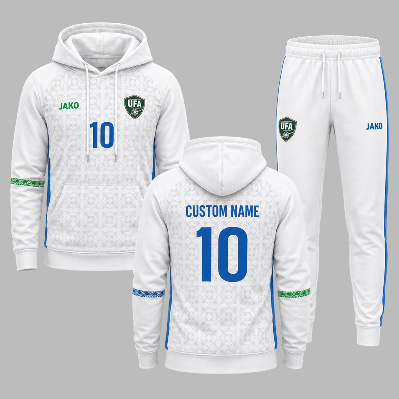 Uzbekistan 2026 World Cup Away Hoodie Jogger Set PVT03