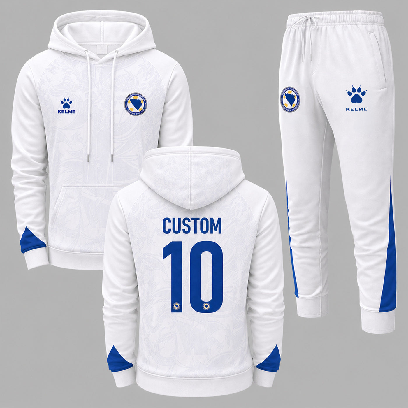Bosnia & Herzegovina 2026 World Cup Away Hoodie Jogger Set PVT03