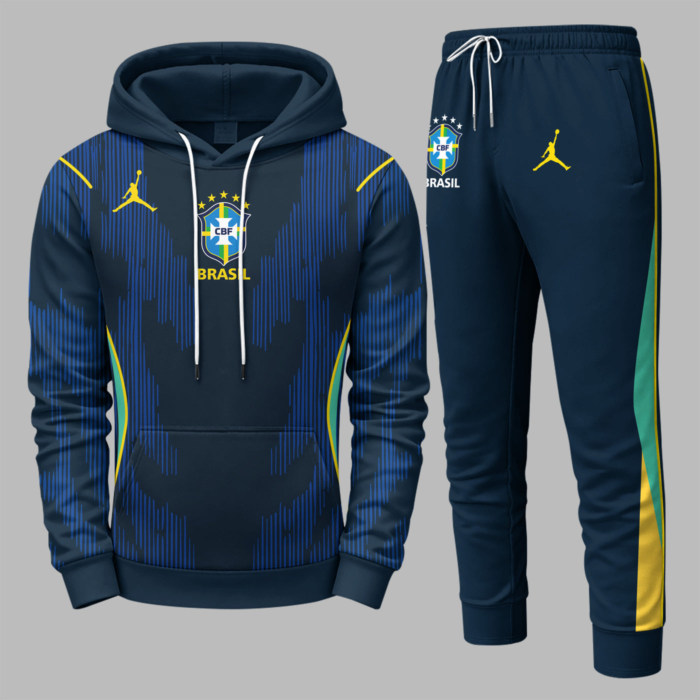Brazil 2026 World Cup Away Hoodie Jogger Set PVT03