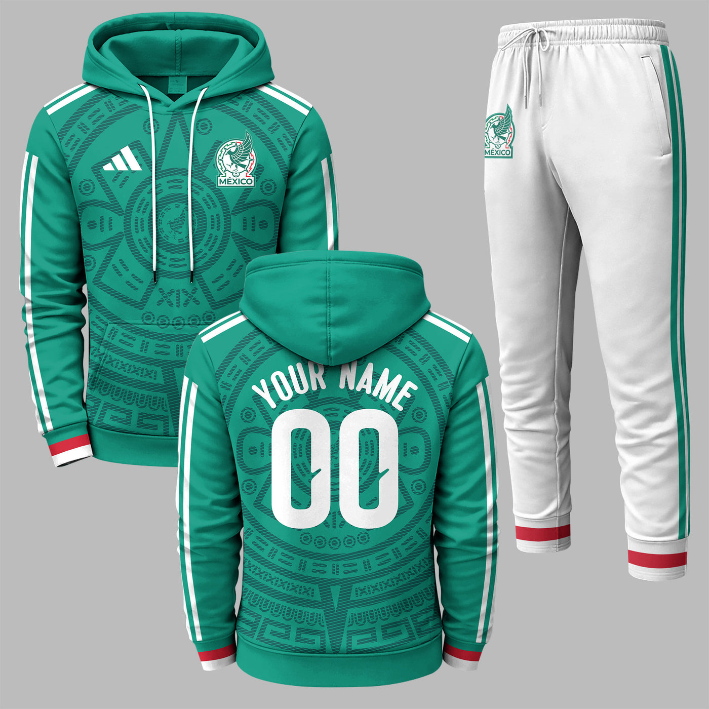 Mexico 2026 World Cup Home Hoodie Jogger Set PVT03