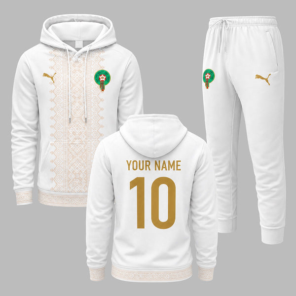 Morocco 2026 World Cup Away Hoodie Jogger Set PVT03