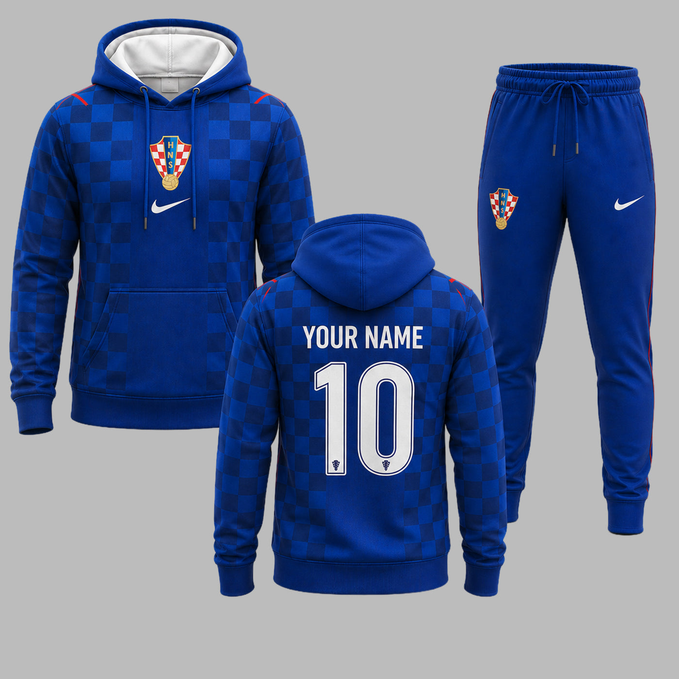 Croatia 2026 World Cup Away Hoodie Jogger Set PVT03