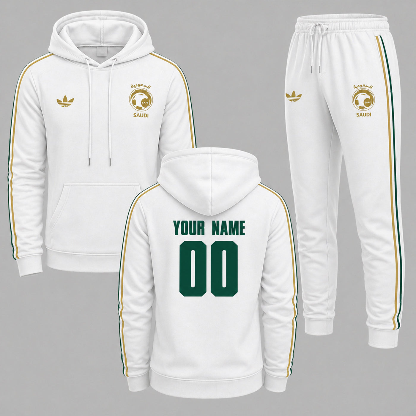 Saudi Arabia 2026 World Cup Away Hoodie Jogger Set PVT03