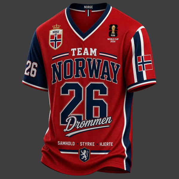 Norway World Cup 2026 V-Neck Jersey