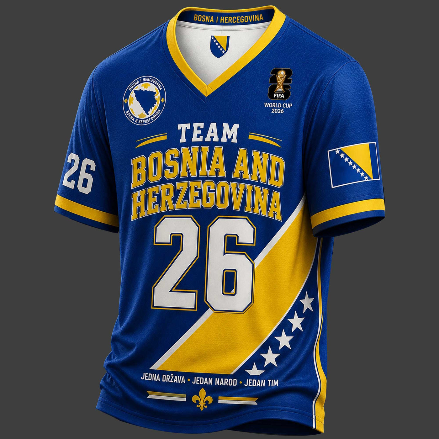 Bosnia and Herzegovina World Cup 2026 V-Neck Jersey