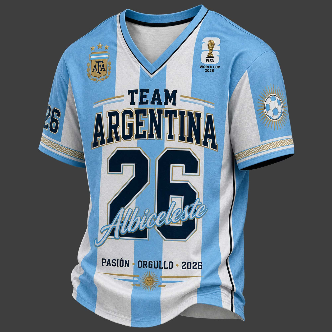 Argentina World Cup 2026 V-Neck Jersey