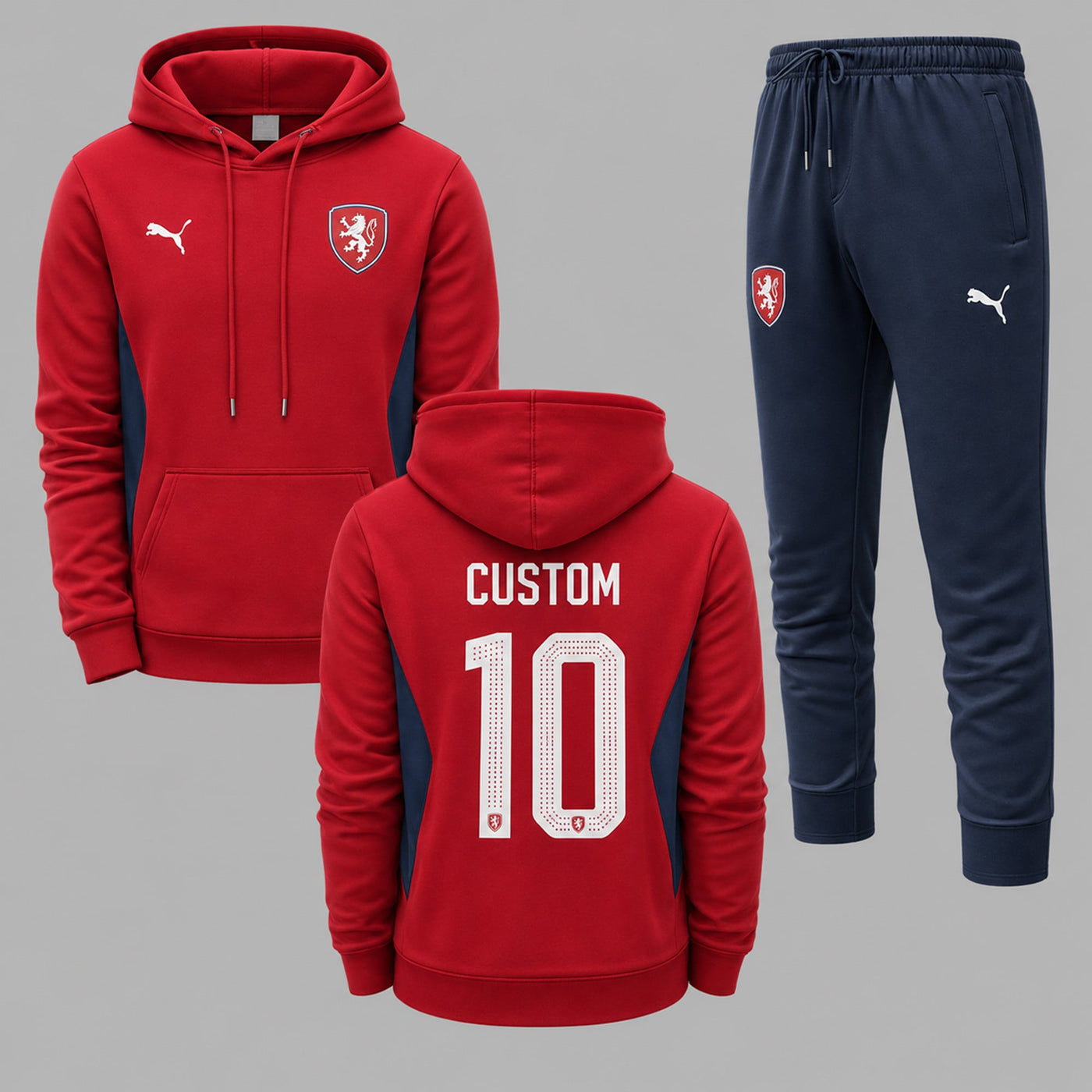Czech Republic 2026 World Cup Home Hoodie Jogger Set PVT03