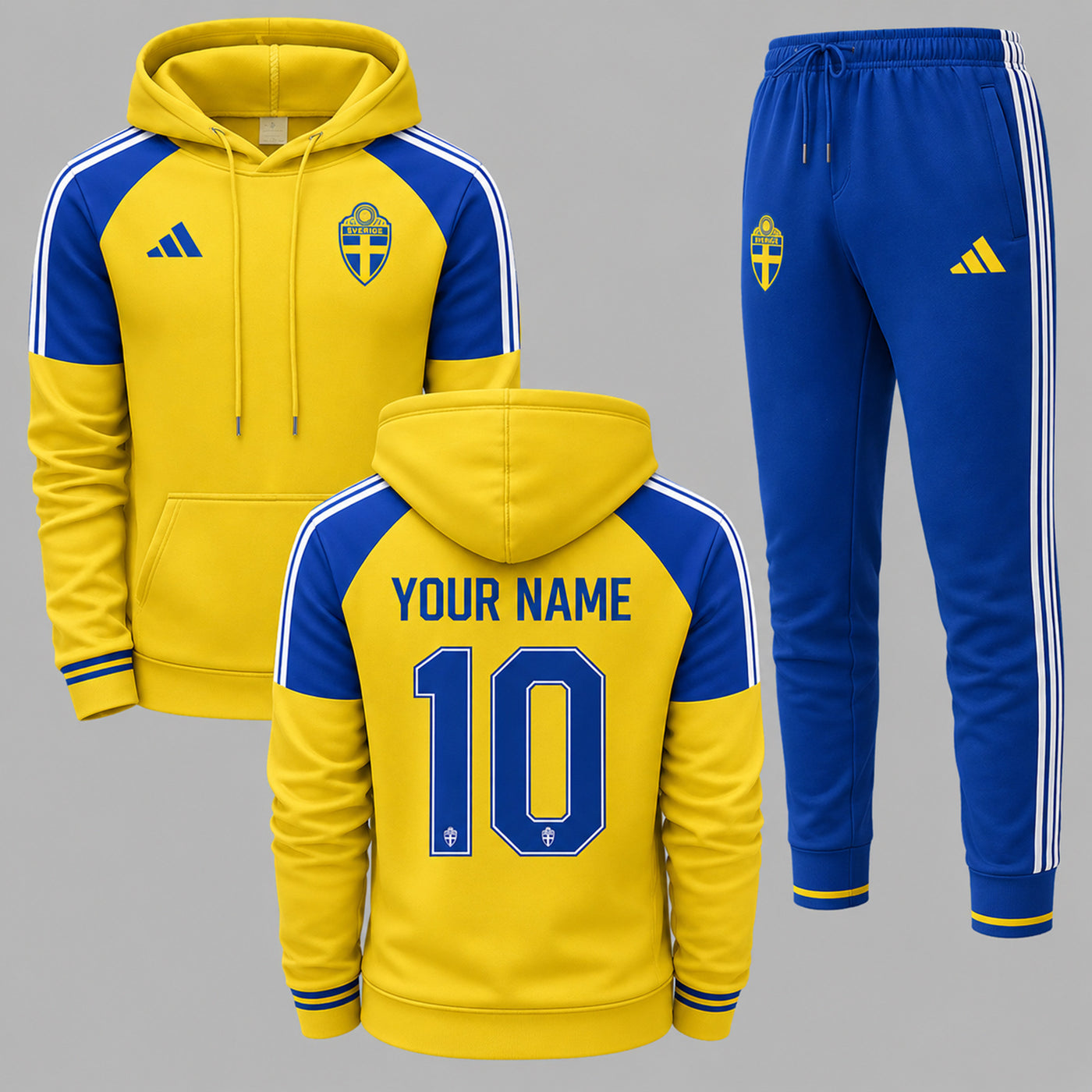 Sweden 2026 World Cup Home Hoodie Jogger Set PVT03