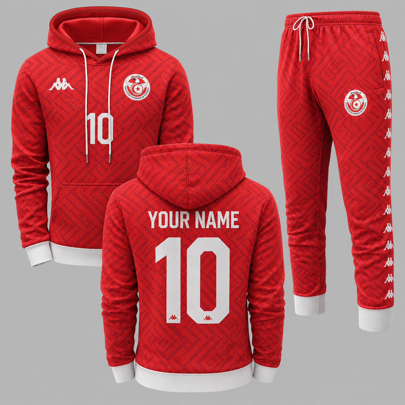 Tunisia 2026 World Cup Home Hoodie Jogger Set PVT03