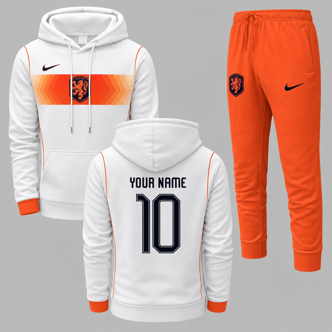 Netherlands 2026 World Cup Away Hoodie Jogger Set PVT03