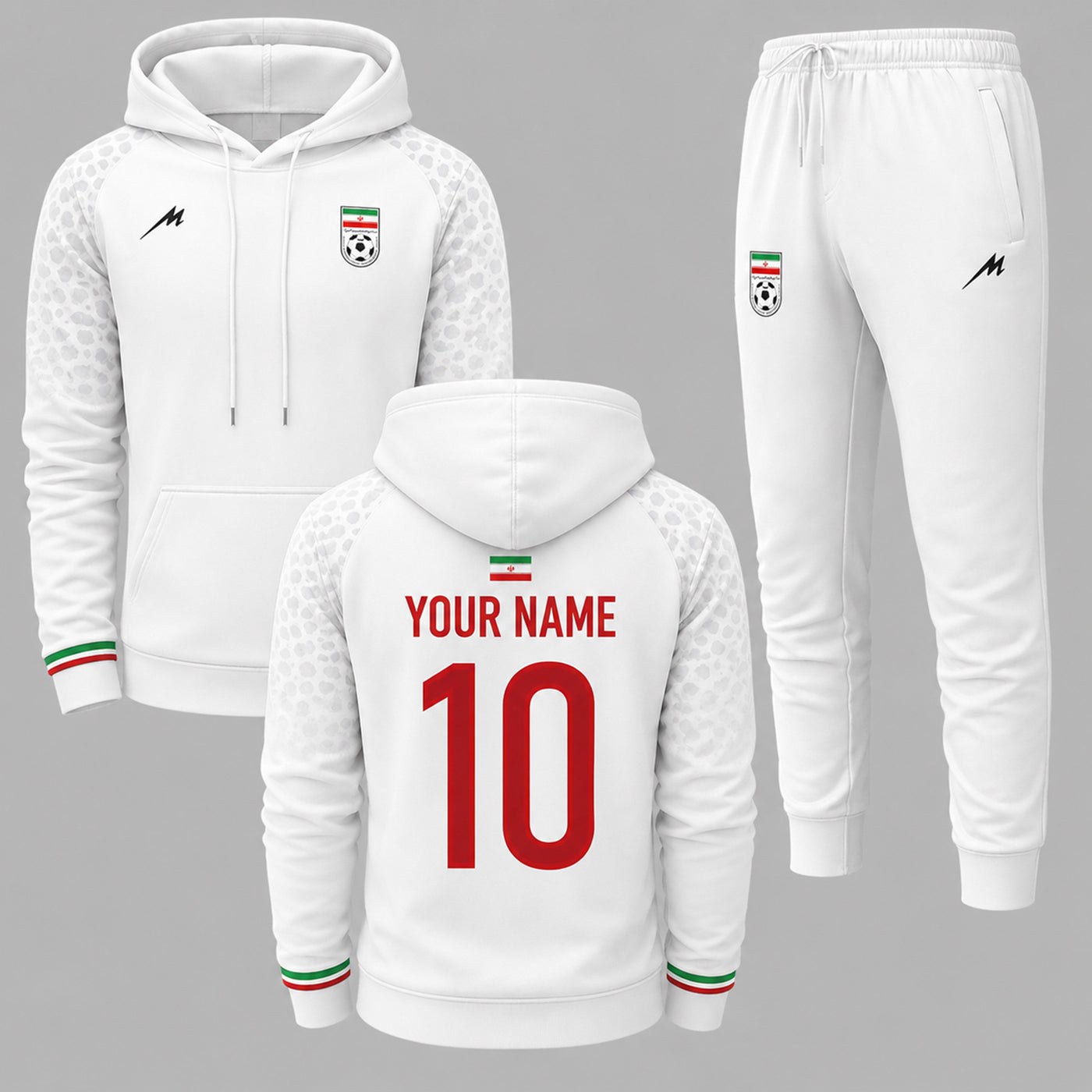 Iran 2026 World Cup Home Hoodie Jogger Set PVT03