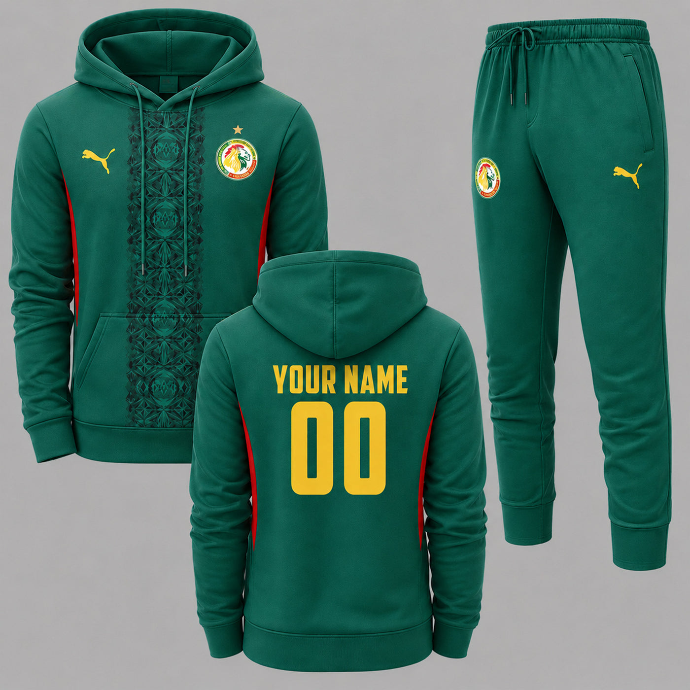 Senegal 2026 World Cup Away Hoodie Jogger Set PVT03