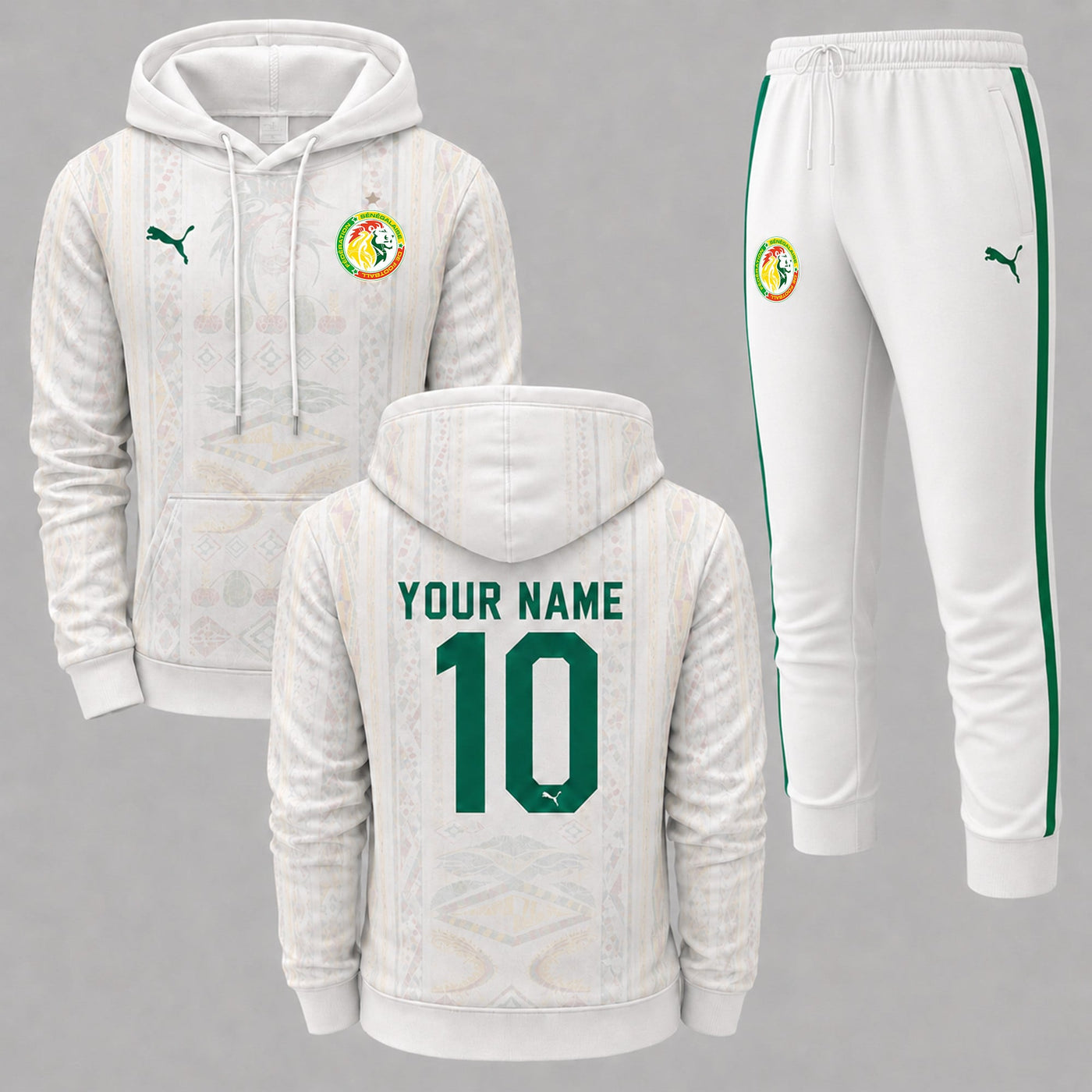 Senegal 2026 World Cup Home Hoodie Jogger Set PVT03