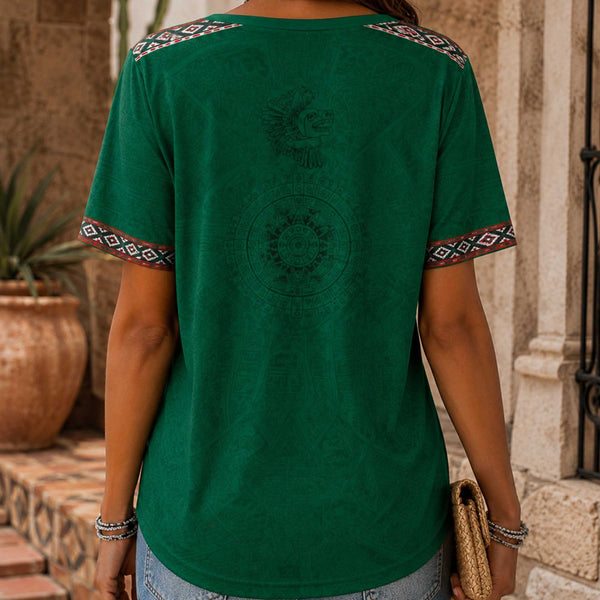 Mexico World Cup 2026 Heritage Women V-neck Shirt
