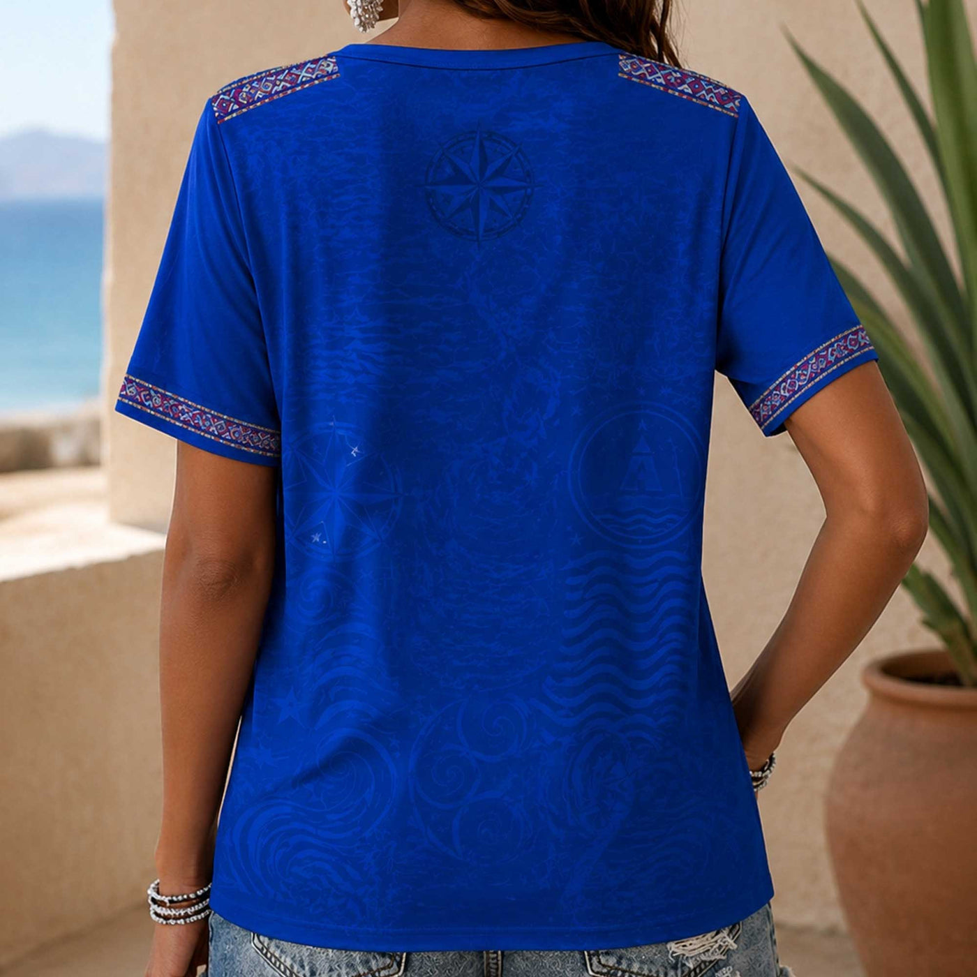 Cape Verde World Cup 2026 Heritage Women V-neck Shirt