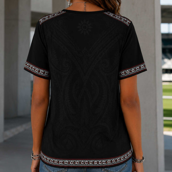 New Zealand World Cup 2026 Heritage Women V-neck Shirt