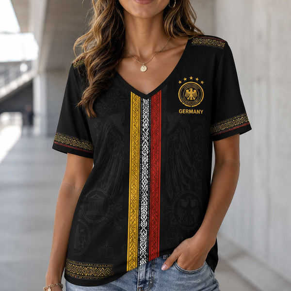Germany World Cup 2026 Heritage Women V-neck Shirt