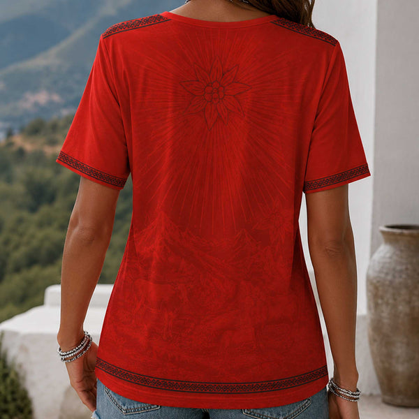 Switzerland World Cup 2026 Heritage Women V-neck Shirt
