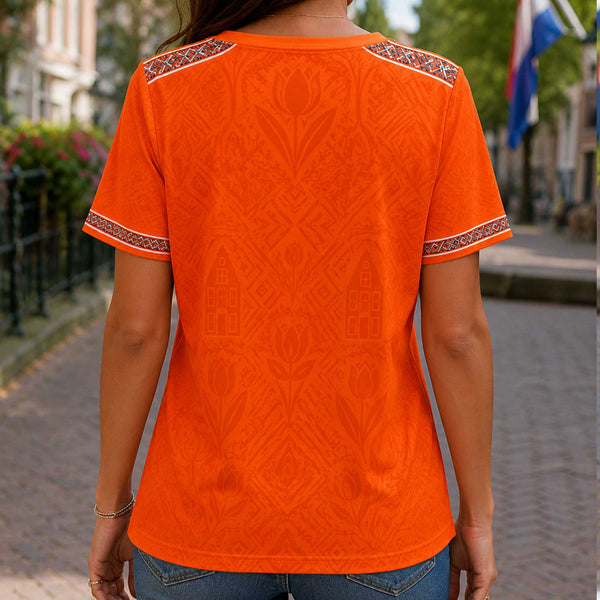 Netherlands World Cup 2026 Heritage Women V-neck Shirt