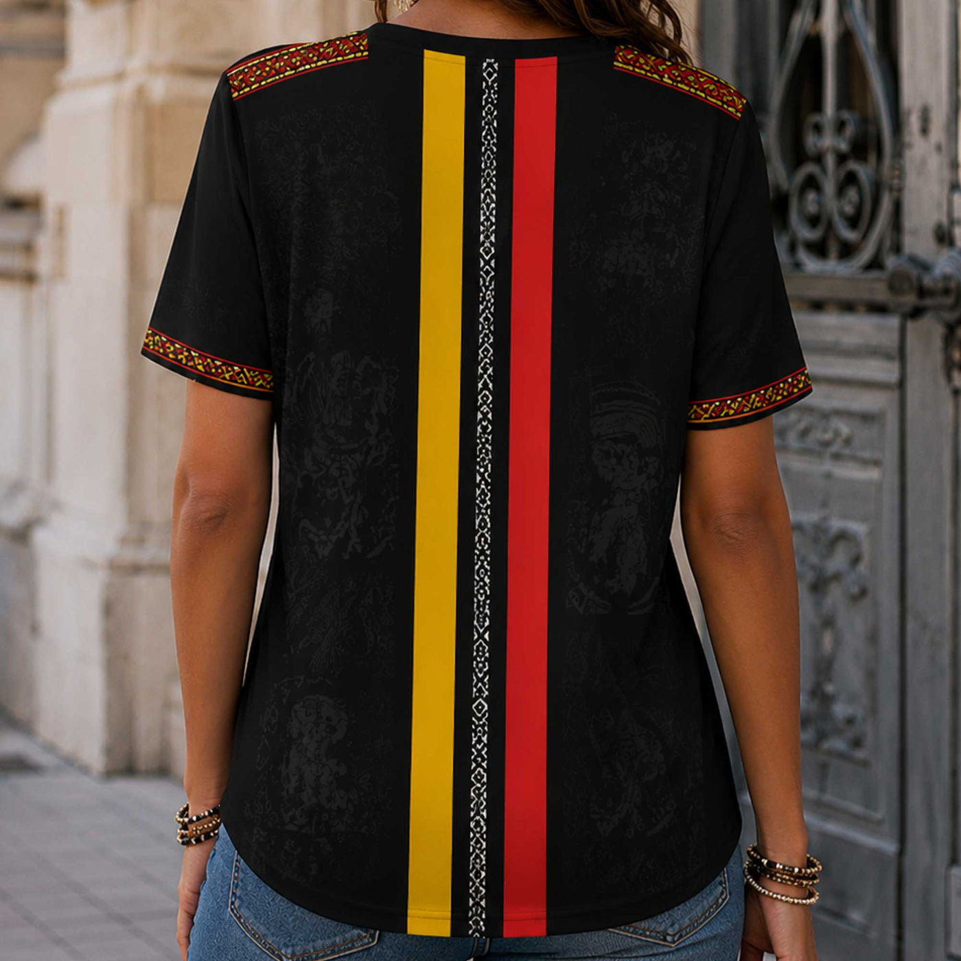 Belgium World Cup 2026 Heritage Women V-neck Shirt