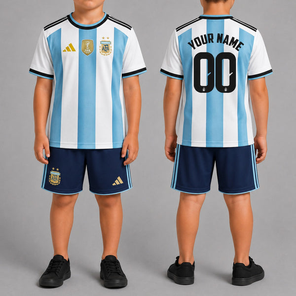 Argentina World Cup 2026 Home Kits For Kid
