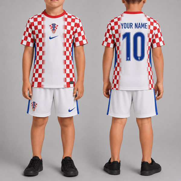 Croatia World Cup 2026 Home Kits For Kid