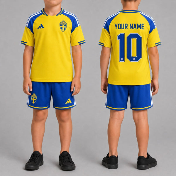 Sweden World Cup 2026 Home Kits For Kid