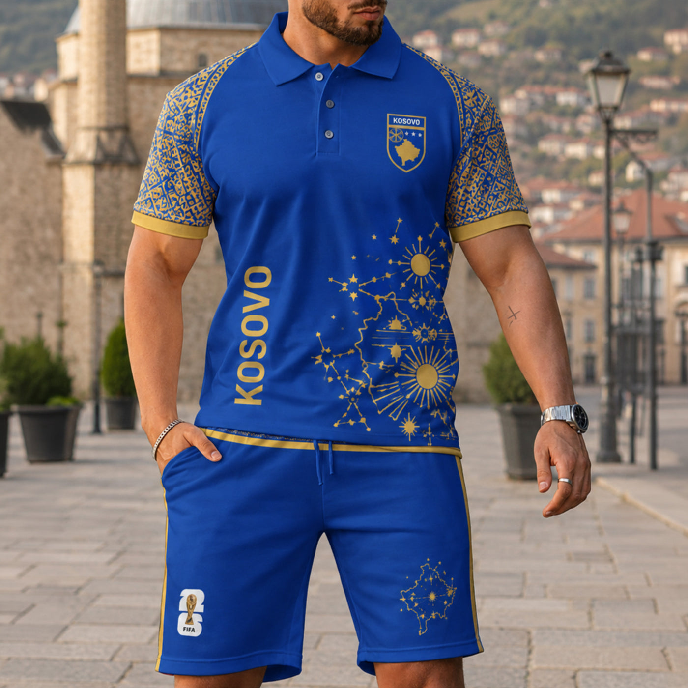 Kosovo World Cup 2026 Polo Short Set PVT015
