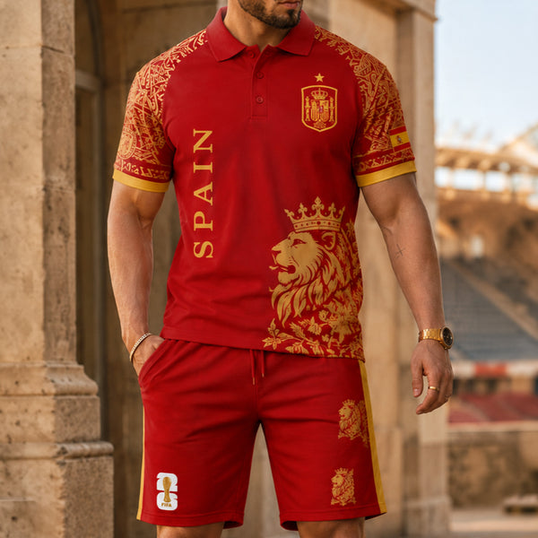 Spain World Cup 2026 Polo Short Set PVT015