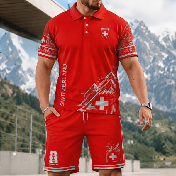 Switzerland World Cup 2026 Polo Short Set PVT015