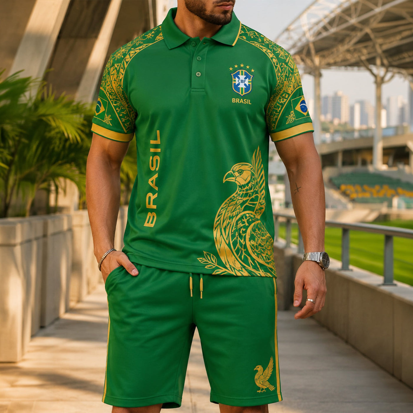 Brazil World Cup 2026 Polo Short Set PVT015