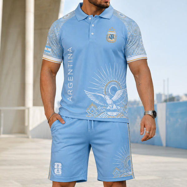 Argentina World Cup 2026 Polo Short Set PVT015