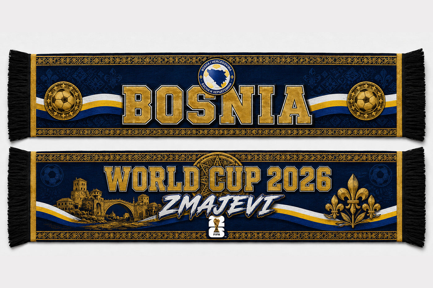 Bosnia and Herzegovina World Cup 2026 Scarf PVT020