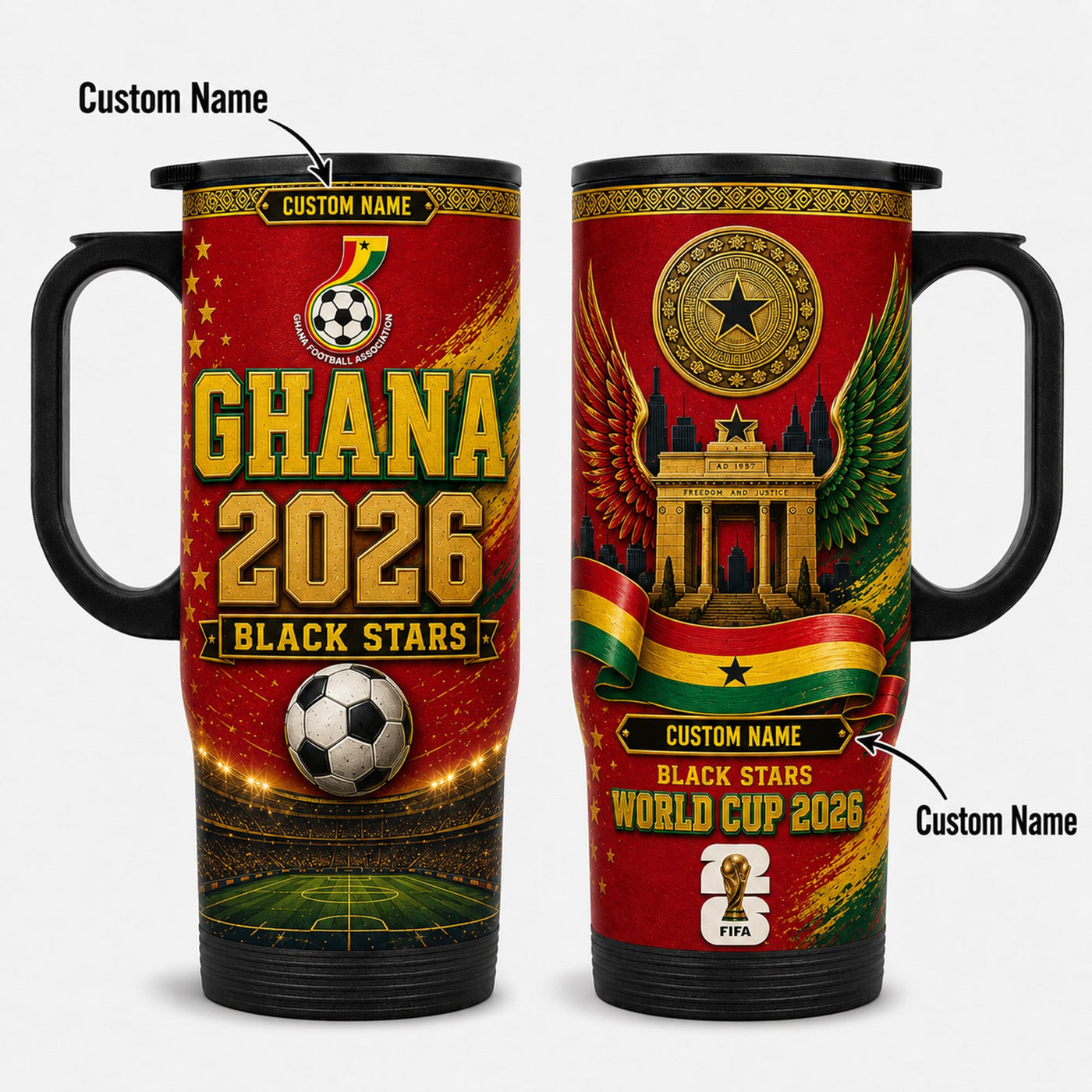 Ghana World Cup 2026 Travel Tumbler PVT021
