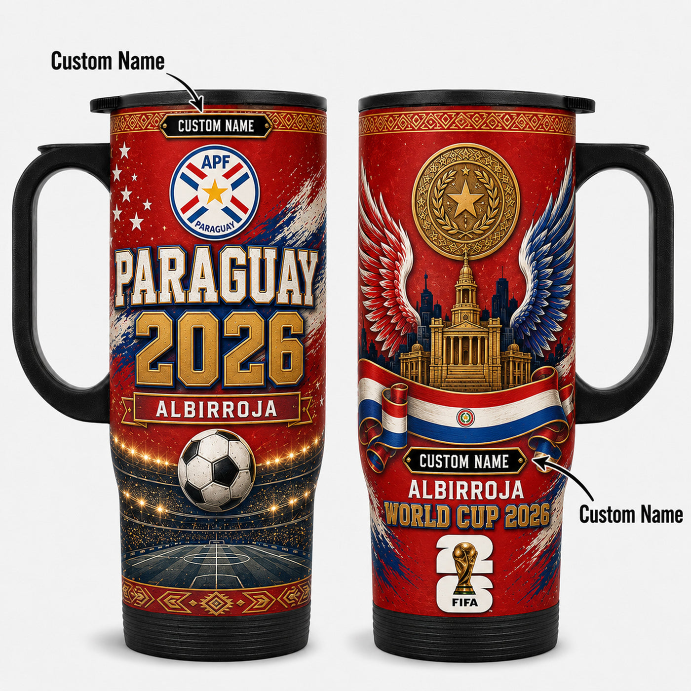Paraguay World Cup 2026 Travel Tumbler PVT021