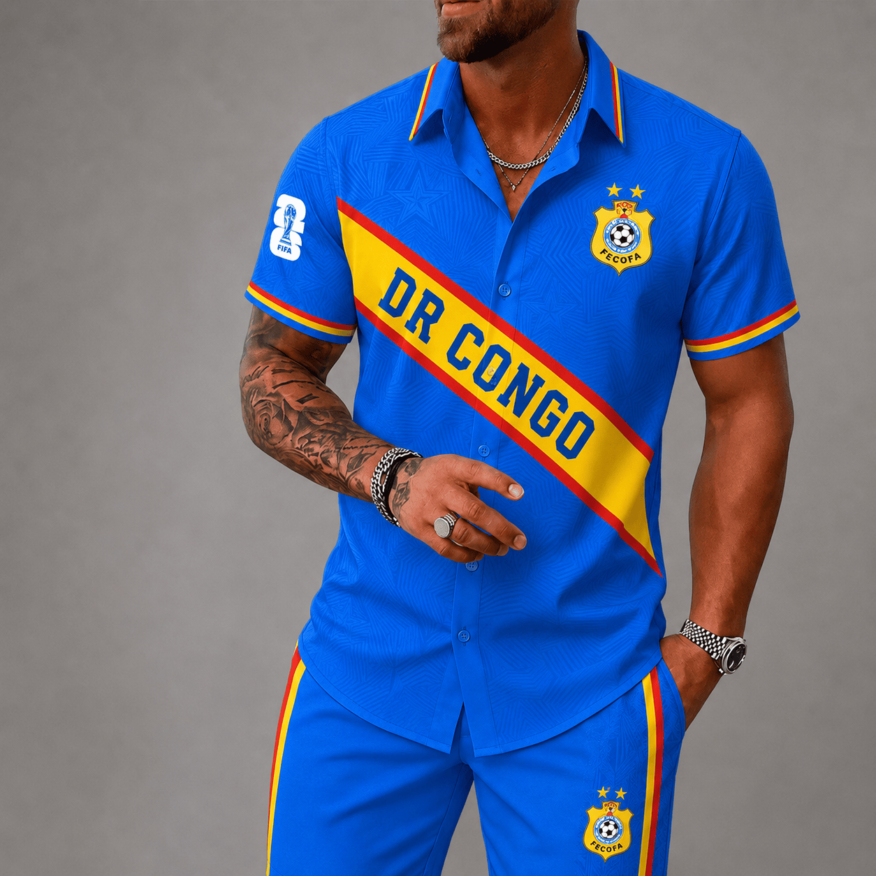 DR Congo World Cup 2026 Hawaii Short Set PVT023