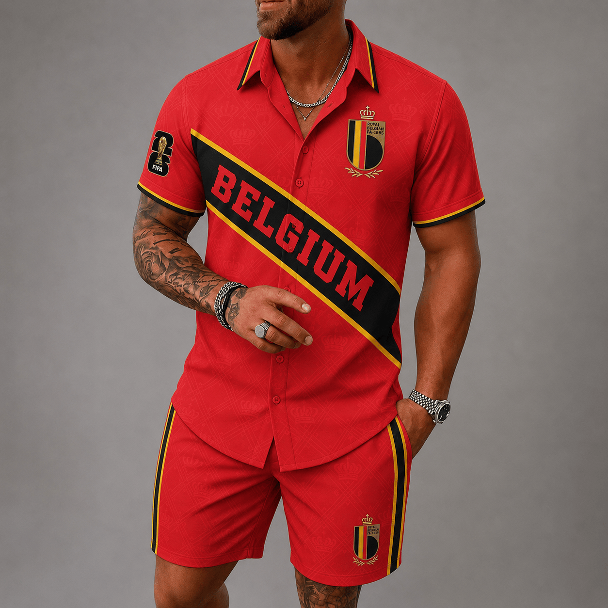 Belgium World Cup 2026 Hawaii Short Set PVT023