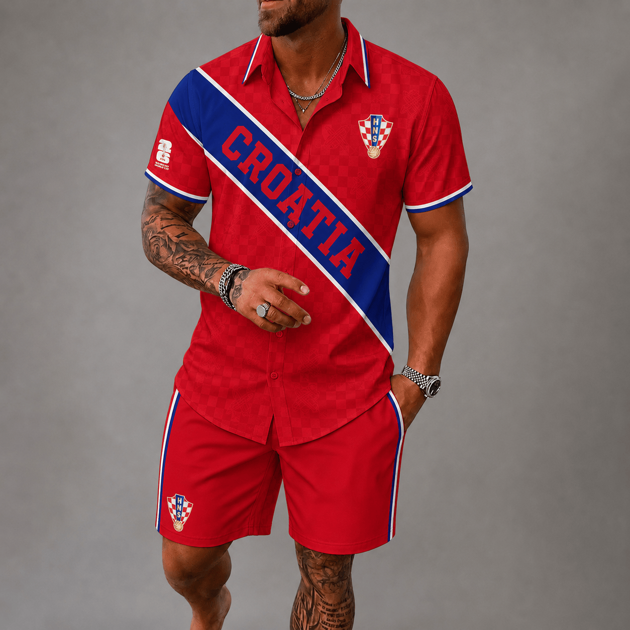 Croatia World Cup 2026 Hawaii Short Set PVT023
