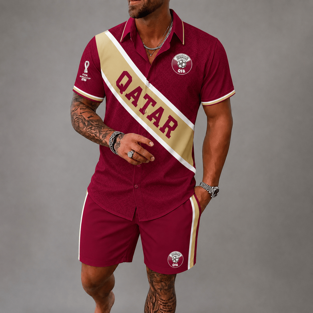 Qatar World Cup 2026 Hawaii Short Set PVT023