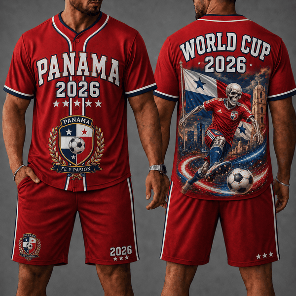 Panama WC 26 Skull Jersey Shorts Set
