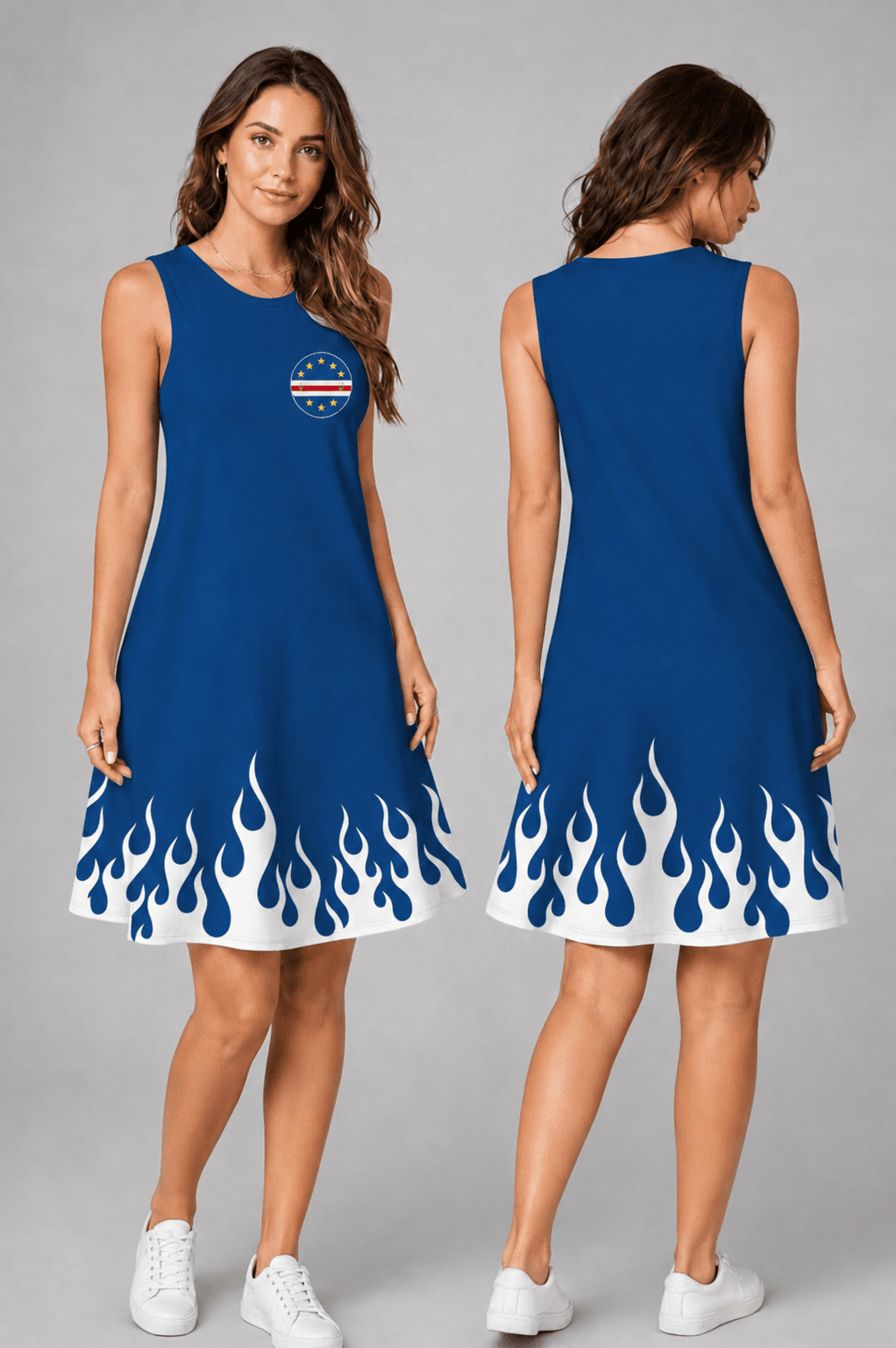 Cape Verde World Cup 2026 Summer Dress Flame Dress
