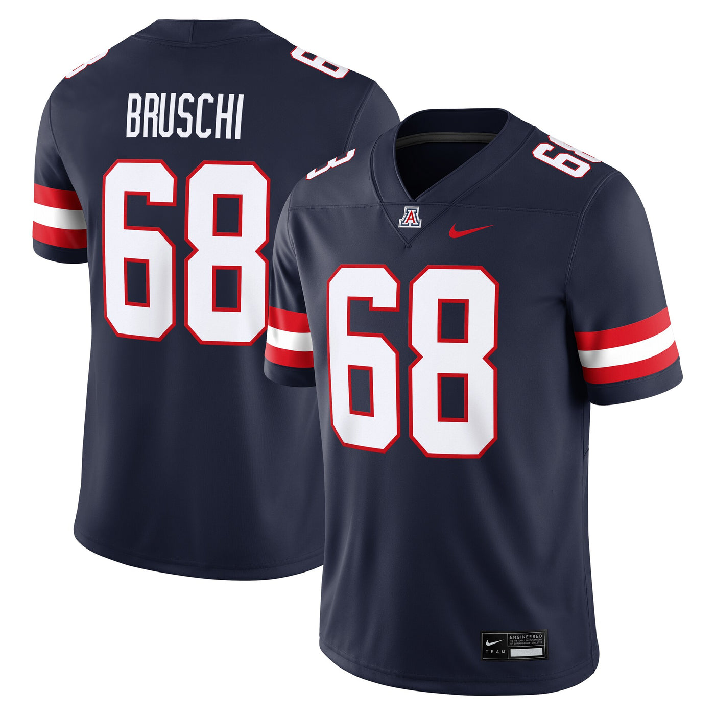 Nike Tedy Bruschi Navy Arizona Wildcats Home Game Jersey