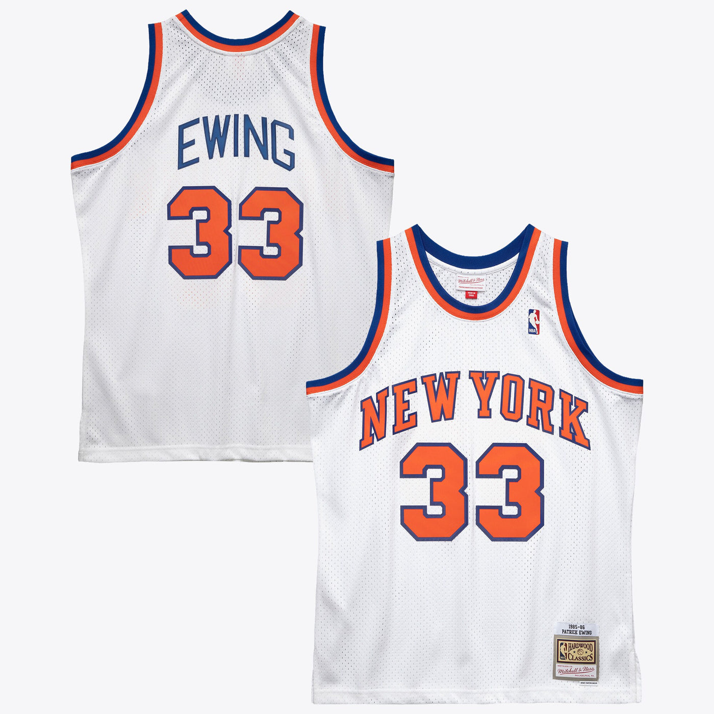 New York Knicks Mitchell & Ness Patrick Ewing 1985 Swingman Authentic Jersey - White