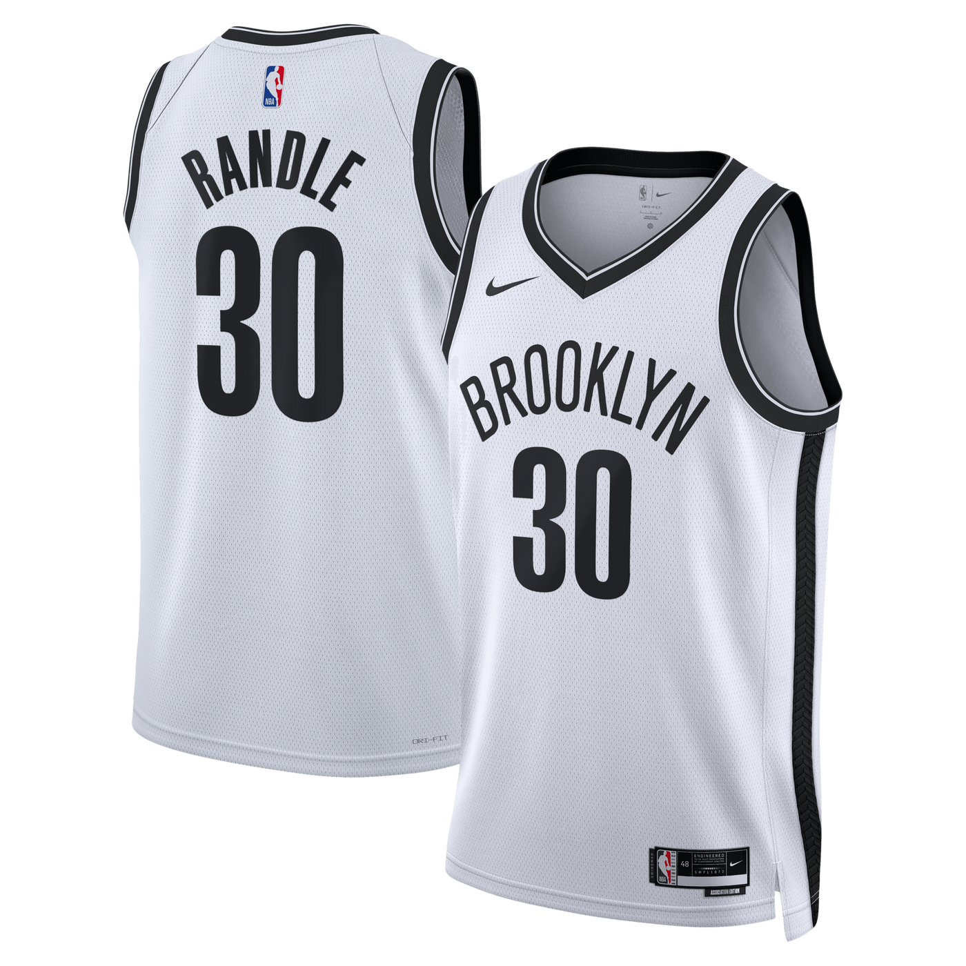 Brooklyn Nets Nike Association Edition Swingman Jersey - White - Julius Randle
