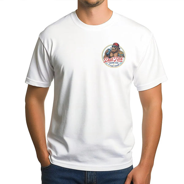 Dad Tax Funny T-Shirt | Retro Gorilla Humor Graphic | Soft Cotton Tee | Unique Father's Day Gift for Dad