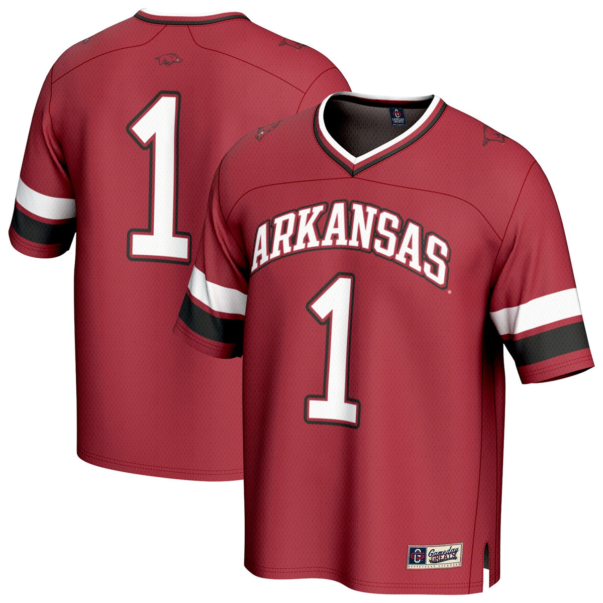 #1 Arkansas Razorbacks GameDay Greats Lightweight Collegiate Football Fashion Jersey - Cardinal