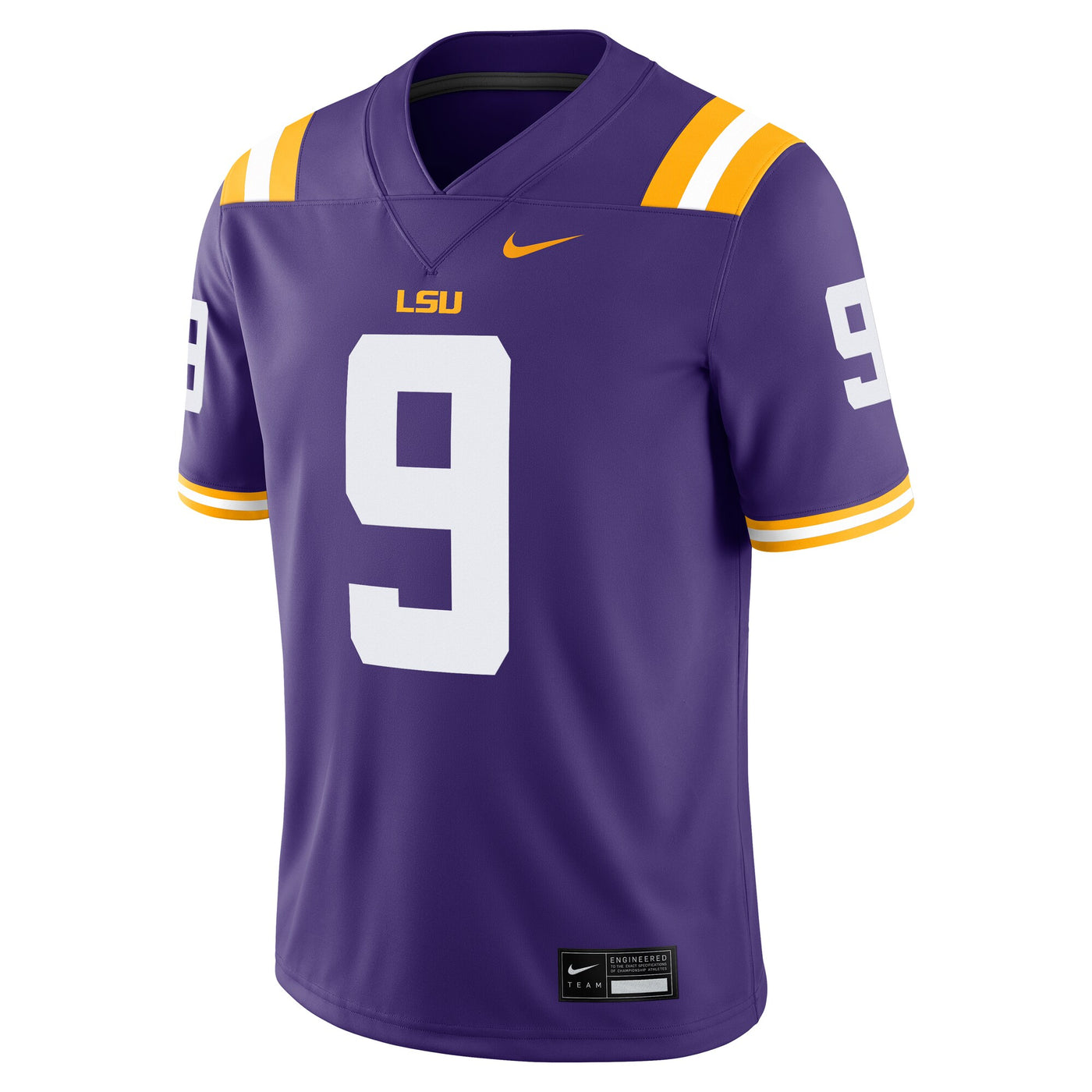 Nike Joe Burrow Purple LSU Tigers "Burreaux" Nameplate Home Game Football Jersey
